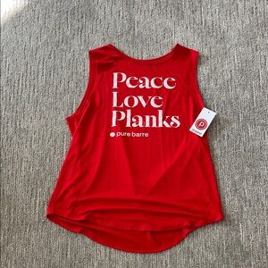 Pure Barre Vibrant Red Muscle Tee